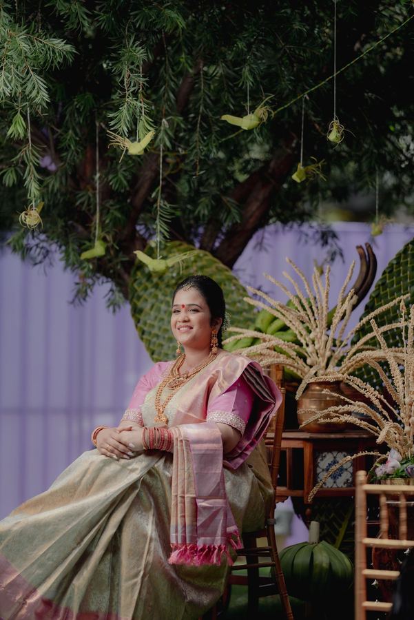 Guest seated in the garden setting